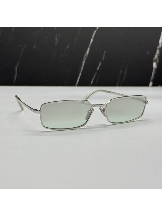 Prada PRA60S 1BC80G Unisex Silver Square Sunglasses Authentic NEW